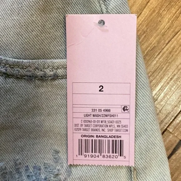 Wild Fable - Women's Super-High Rise Cheeky Jean Shorts - distressed blue - new - Picture 4 of 10